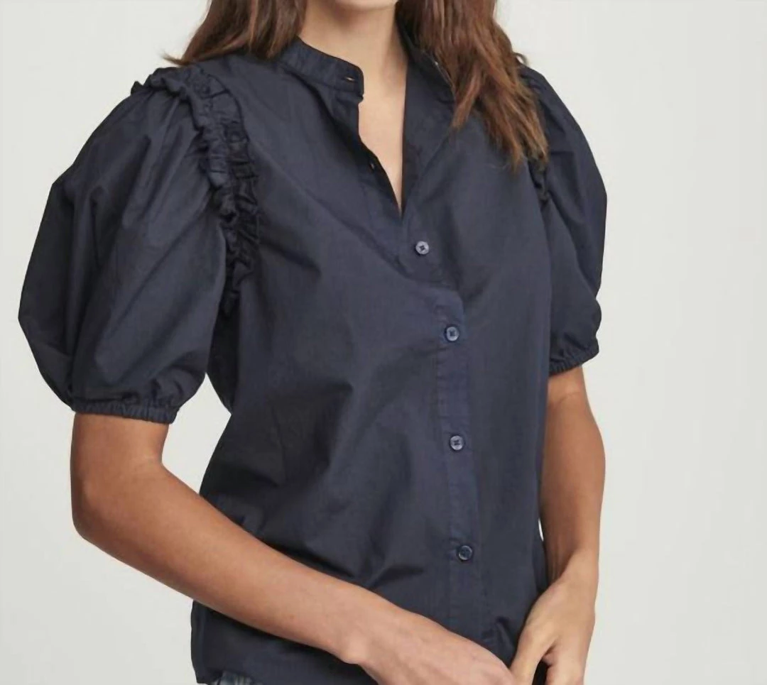Best deal 🤩 Sundays 👩 women Manuella 👕 Shirt In Navy ✨ 3 Best deal 🤩 Sundays 👩 women Manuella 👕 Shirt In Navy ✨