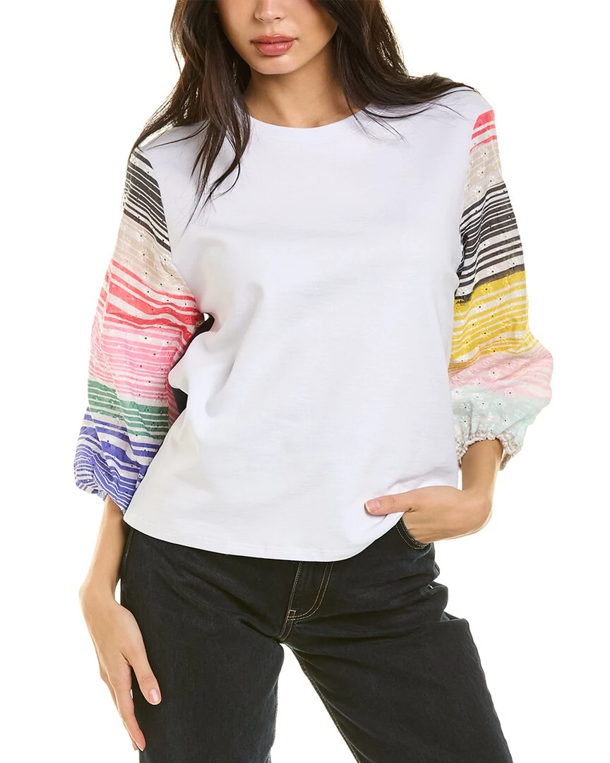 Hot Sale ❤️ Vilagallo 👩 women Villagallo Eyelet Sleeve Top 🔔 3 Hot Sale ❤️ Vilagallo 👩 women Villagallo Eyelet Sleeve Top 🔔