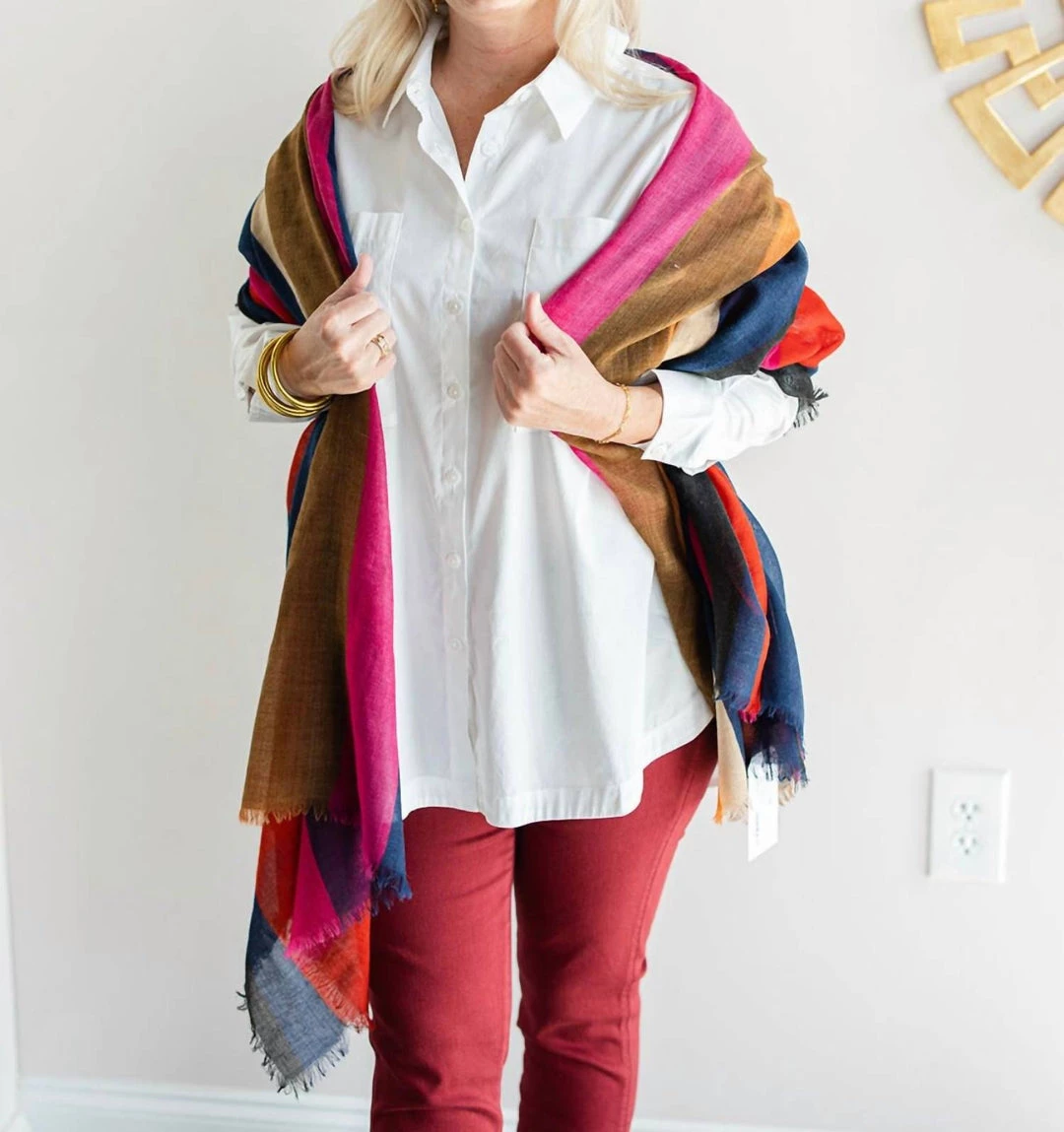 Outlet 😉 Vilagallo 👩 women Cabasson Scarf in Multi ❤️ 7 Outlet 😉 Vilagallo 👩 women Cabasson Scarf in Multi ❤️ - Image 5