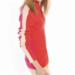 Cheapest ✔️ Vilagallo 👩 women Anna Sweater in Orange/Pink 🥰