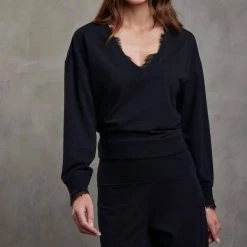 Discount ❤️ Sundays 👩 women Makayla Pullover in Black 😀