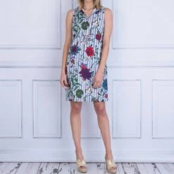 Hot Sale 👍 Vilagallo 👩 women Cassie 👗 Dress in Cayman Stripe 🔔