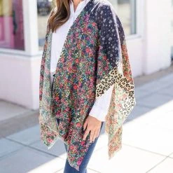 Coupon 🔥 Vilagallo 👩 women Anastasia Poncho in Multi 🥰