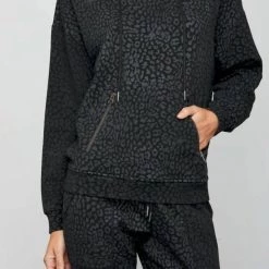 Cheap 😍 Sundays 👩 women Garrick Hoodie in Black Cheetah 🎉