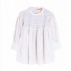 Promo 🧨 Vilagallo 👩 women Katie Lurex 👕 Shirt in Blue ⌛