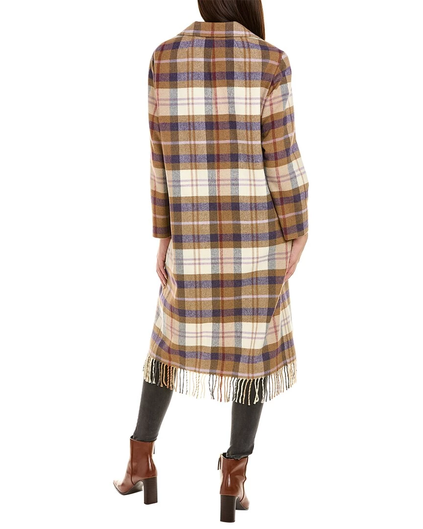 Hot Sale ๐ women Vilagallo Plaid Fringe Wool-Blend ๐งฅ Coat โค๏ธ 4 Hot Sale ๐ women Vilagallo Plaid Fringe Wool-Blend ๐งฅ Coat โค๏ธ - Image 2