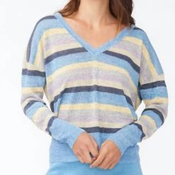 Promo 🧨 Sundays 👩 women Mae Sweater in Multi Stripe Sweater ❤️
