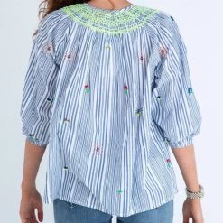 Best Sale ✔️ Vilagallo 👩 women Palmer 👚 Shirt in Blue Stripe ✔️ -Vilagallo Sales Store 607dc57484434889b3636c317f4b856f dd0ee56a d24d 4a54 9872 b97867268eb5 1080x
