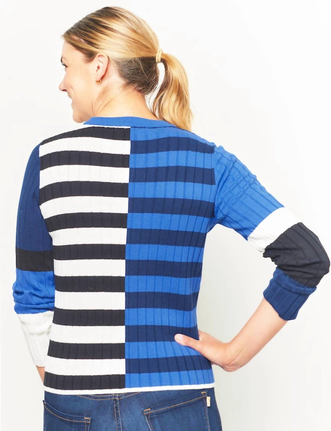 Wholesale ๐ Vilagallo ๐ฉ women Monica Color Block Sweater in Blue Multi ๐ฅฐ 5 Wholesale ๐ Vilagallo ๐ฉ women Monica Color Block Sweater in Blue Multi ๐ฅฐ - Image 3