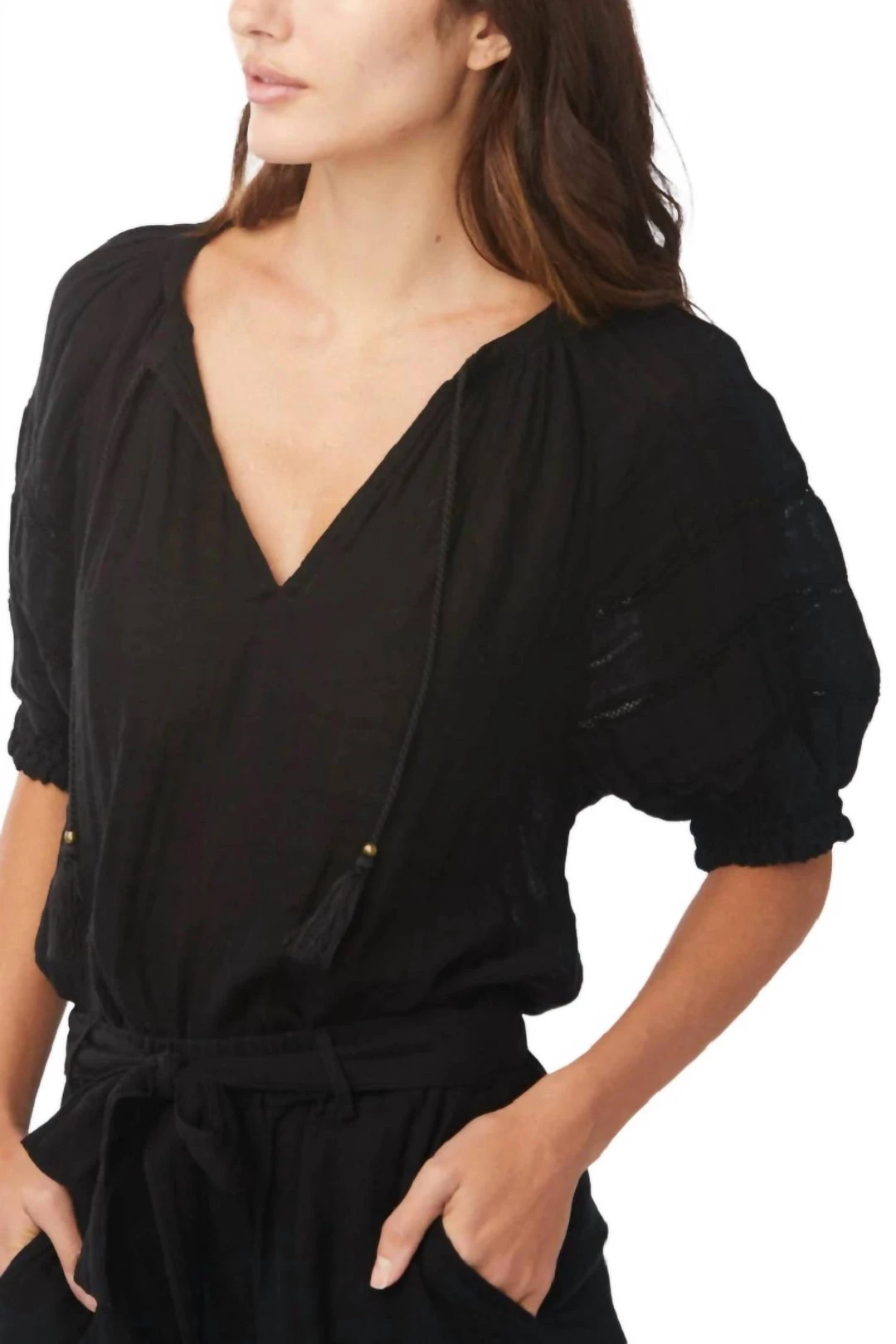 Promo ๐ Sundays ๐ฉ women Colette V-Neck Top In Black โ๏ธ 4 Promo ๐ Sundays ๐ฉ women Colette V-Neck Top In Black โ๏ธ - Image 2