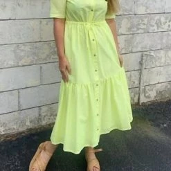 Deals 🎁 Vilagallo 👩 women Lime Zebra 👕 Shirt-Dress in Lime 👍