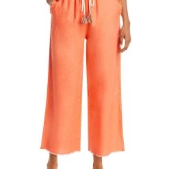 New ⭐ Sundays Alex 👩 Womens Drawstring Solid Wide Leg Pants 🔥