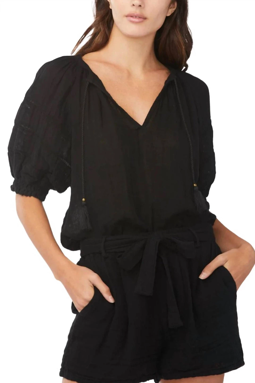 Promo ๐ Sundays ๐ฉ women Colette V-Neck Top In Black โ๏ธ 3 Promo ๐ Sundays ๐ฉ women Colette V-Neck Top In Black โ๏ธ