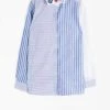 Hot Sale 🤩 Vilagallo 👩 women Embroidered Dover 👕 Shirt in Blue Stripe ⭐