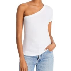 Promo 🔔 Sundays Anya 👩 Womens One Shoulder Knit T-Shirt 😀