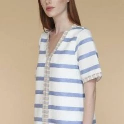 Flash Sale 💯 Vilagallo 👩 women Madison 👗 Dress in Capri Blue Stripe 😉 -Vilagallo Sales Store ac20f0c787d443f6ab9954592b6d80ef a76a69f7 38c0 470b b63a f27dca9bbbb0 1080x