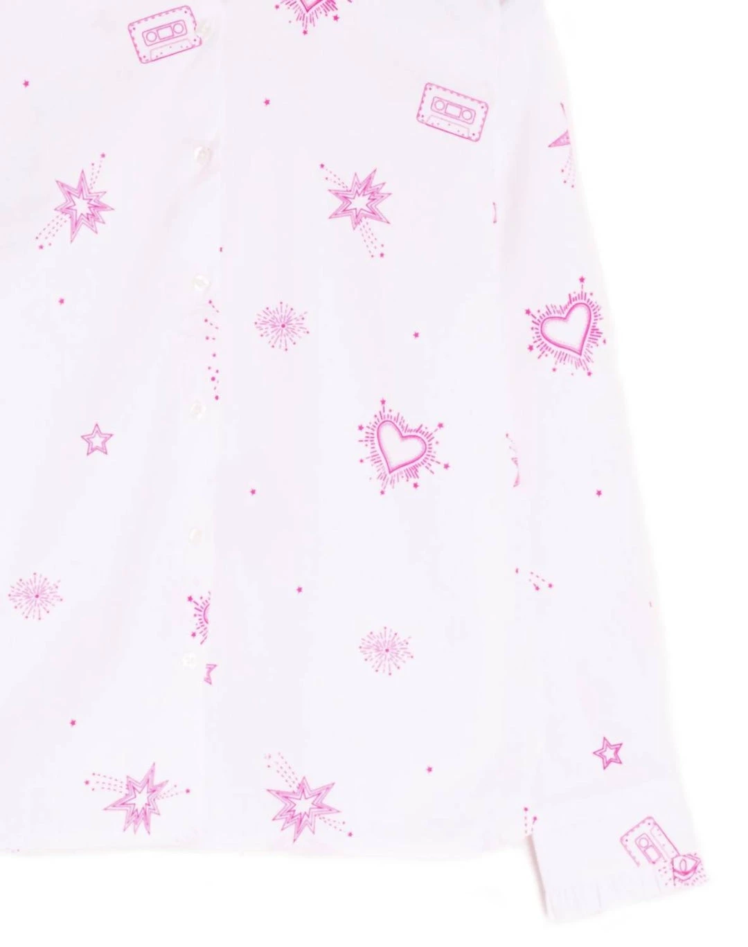 Budget ⭐ Vilagallo 👩 women Diana 👕 Shirt in Flock Magic White Cotton 🔥 5 Budget ⭐ Vilagallo 👩 women Diana 👕 Shirt in Flock Magic White Cotton 🔥 - Image 3