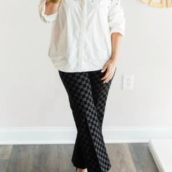 Promo 🎉 Vilagallo 👩 women Fredrica Floc Trouser in Chess Black 👍 -Vilagallo Sales Store af8fc79d0a444f6a9f6cc3d10216edfb 1080x