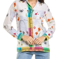 Outlet 🔔 Vilagallo 👩 women Villagallo Button-Up Blouse ⌛