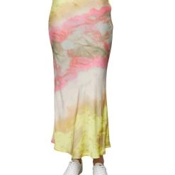 Best deal 🛒 Sundays 👩 women Clapton 👗 Skirt In Pink Citron Tie Dye ✔️