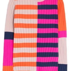 Brand new 😍 Vilagallo 👩 women Monica Color Block Sweater in Pink Multi ✔️