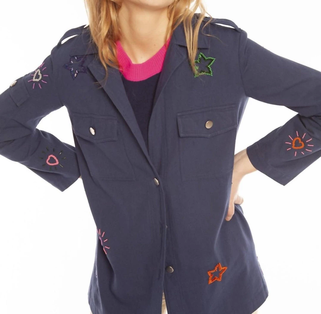 Flash Sale ๐ฅฐ Vilagallo ๐ฉ women Linette Jacket in Navy Embellishment ๐ 6 Flash Sale ๐ฅฐ Vilagallo ๐ฉ women Linette Jacket in Navy Embellishment ๐ - Image 4